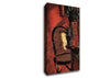 Anna Ancher Chair With A Plant In Front Of Red Wall Canvas Wall Art