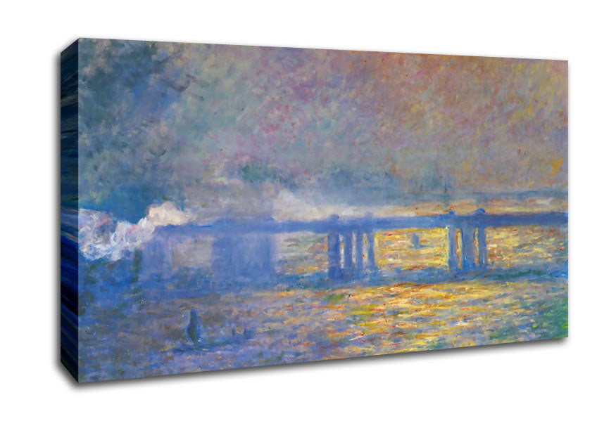 Monet Charing Cross Bridge Canvas Wall Art