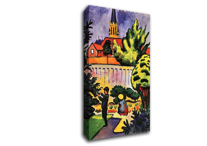 August Macke Children In The Garden Canvas Wall Art
