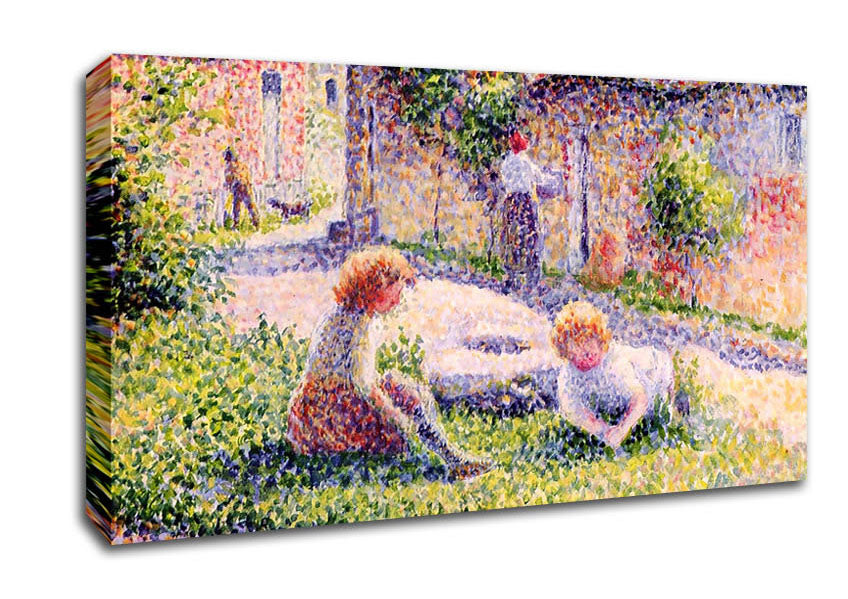 Pissarro Children On A Farm Canvas Wall Art