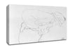 Klimt Crouching To Right Drawing Canvas Wall Art