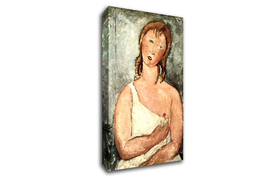 Modigliani Girl In Shirt Canvas Wall Art