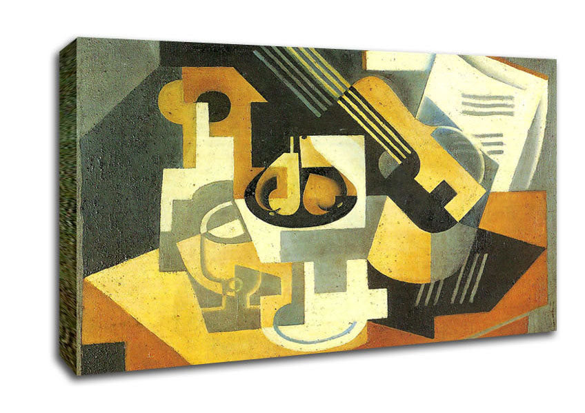 Juan Gris Guitar And Fruit Bowl 1 Canvas Wall Art