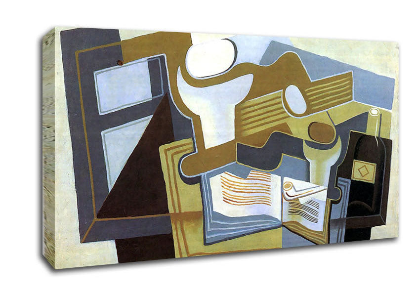 Juan Gris Guitar And Fruit Bowl 3 Canvas Wall Art