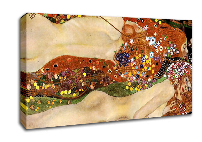 Klimt Water Serpents 2 Canvas Wall Art