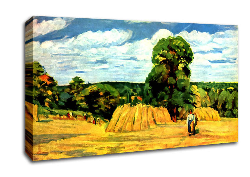 Pissarro Harvest Canvas Wall Art