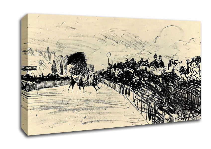 Manet Horse Racing Canvas Wall Art