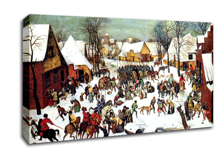 Pieter Bruegel Infanticide In Bethlehem Canvas Wall Art