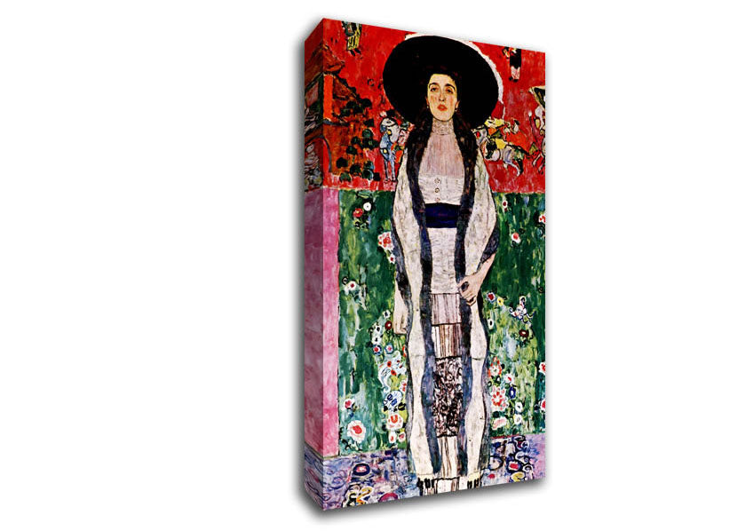 Klimt Adele Bloch-Bauer Red Canvas Wall Art