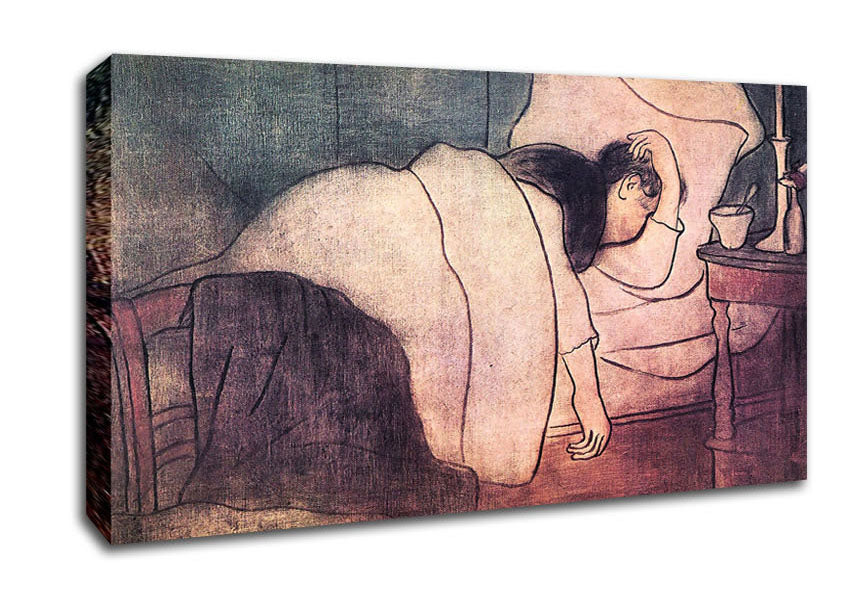 Joseph Rippl-Ronai Lady In Bed Canvas Wall Art