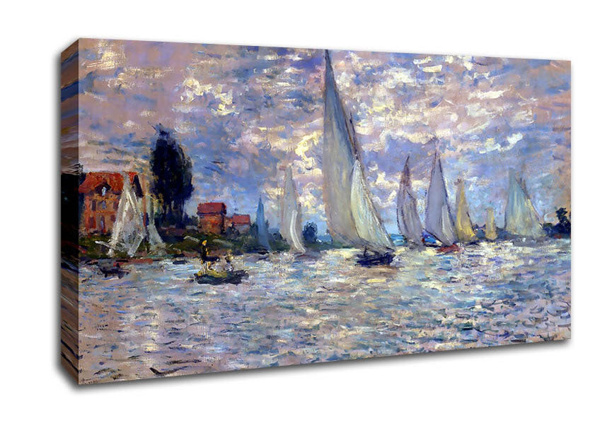 Monet Les Barques Canvas Wall Art