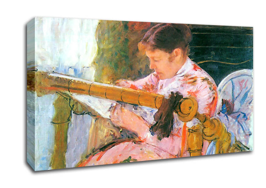 Mary Cassatt Lydia At The Cord Framework Canvas Wall Art