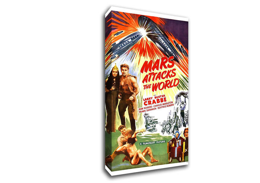 Mars Attacks World Poster 1 Canvas Wall Art
