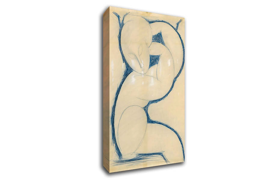 Mondigliani Caryatid Canvas Wall Art