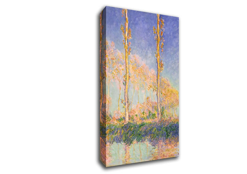 Monet French Poplars Canvas Wall Art