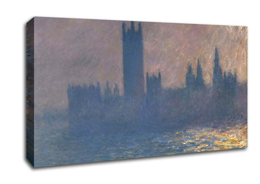 Monet Houses Of Parliament Canvas Wall Art