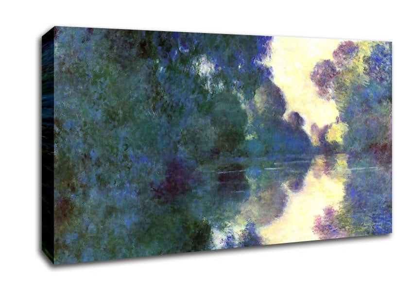 Monet Morning On The Seine At Giverny Canvas Wall Art