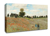 Monet Poppy Field 2 Canvas Wall Art