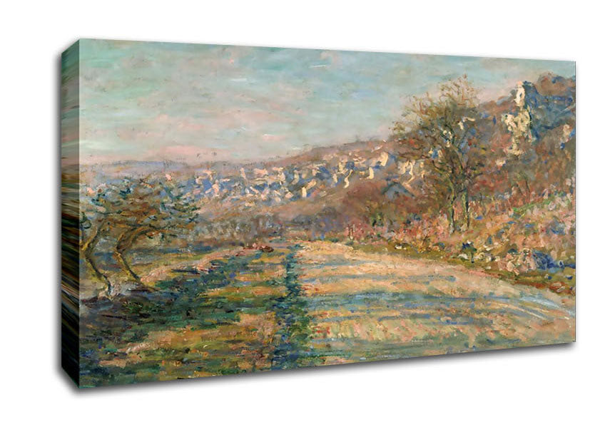 Monet Road Of La Roche-Guyon Canvas Wall Art