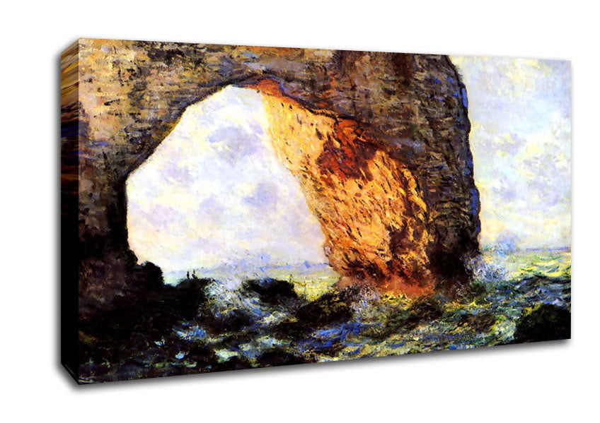 Monet The Cliff At Etretat Canvas Wall Art