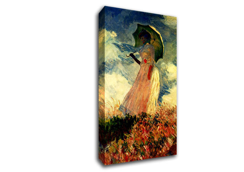 Monet Woman With Parasol Canvas Wall Art