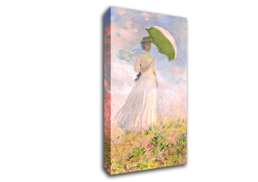 Monet Nainen Ja Paivanvarjo Canvas Wall Art