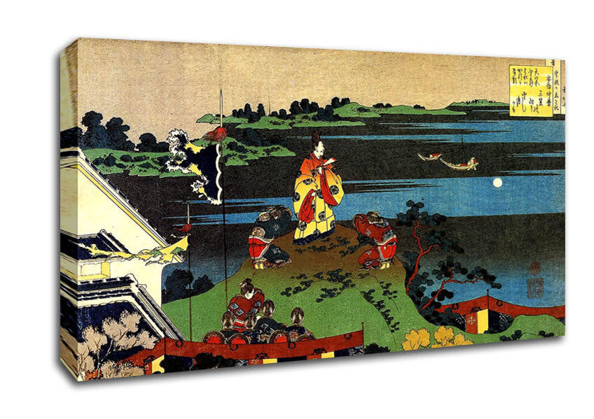 Hokusai Nakamaro Looking At The Moon Canvas Wall Art
