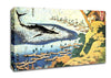 Hokusai Ocean Landscape And Whale Canvas Wall Art