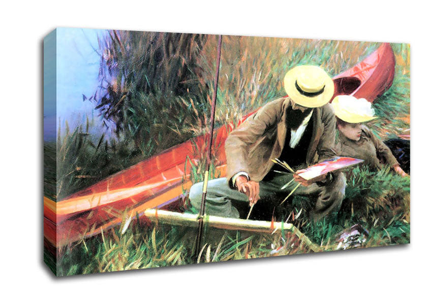 John Singer Sargent Paul Helleu Stands With His Wife Canvas Wall Art