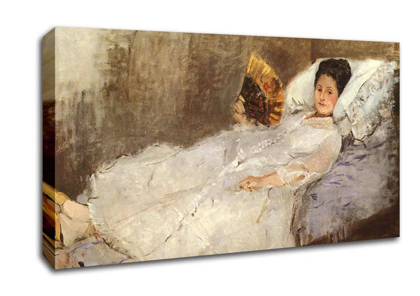 Morisot Portrait Of Madame Hubard Canvas Wall Art