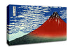 Hokusai Red Southern Wind On Fiji On A Clear Morning Canvas Wall Art