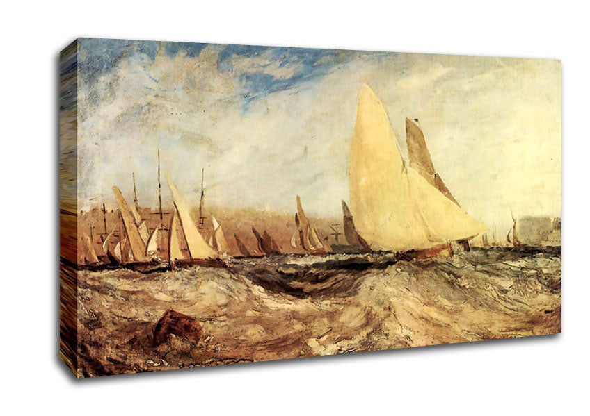 Joseph Mallord Turner Regatta Canvas Wall Art