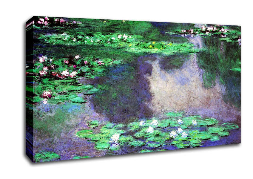 Monet Sea Roses Water Landscape Canvas Wall Art
