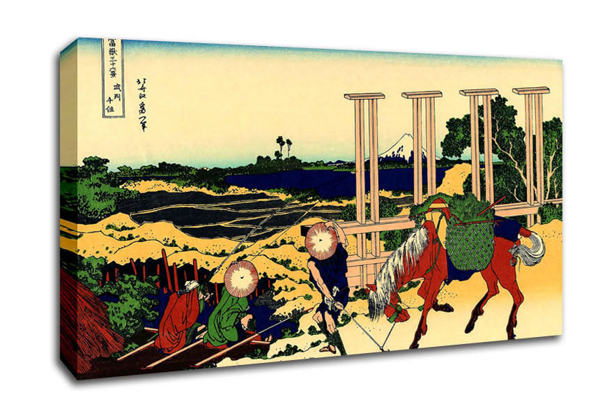 Hokusai Senju Canvas Wall Art