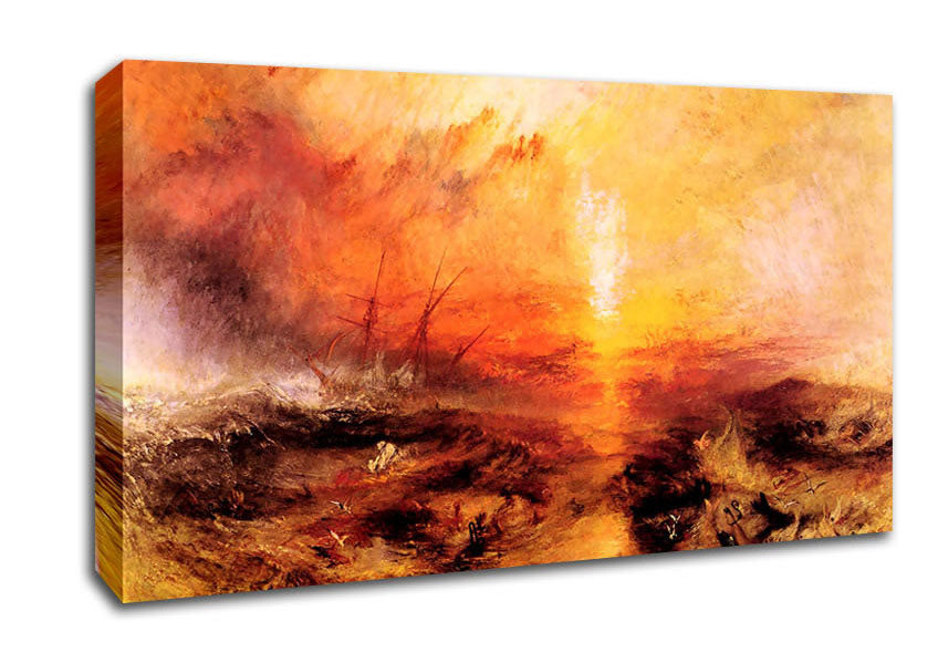 Joseph Mallord Turner Slaves Being Thrown Overboard Typhoon Approaching Canvas Wall Art