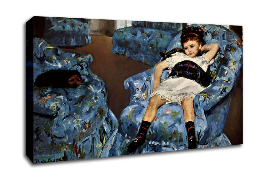 Cassatt Small Girl In The Blue Armchair Canvas Wall Art