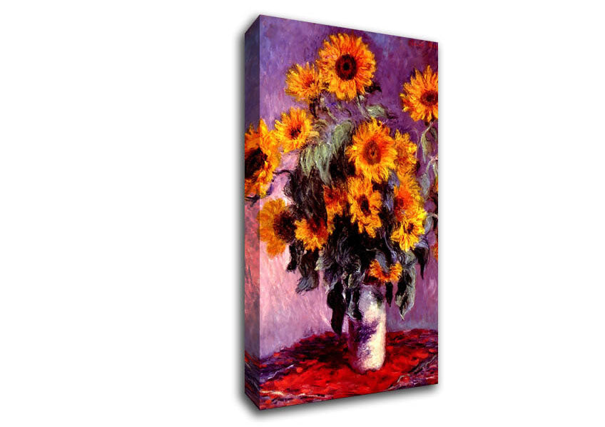 Monet Still Life Sunflowers Canvas Wall Art