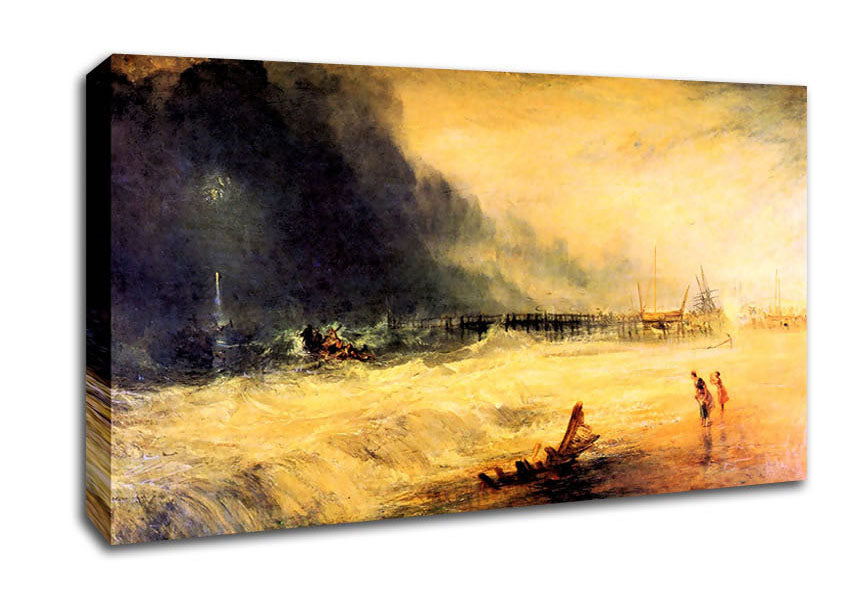 Joseph Mallord Turner Stranded Ship Canvas Wall Art