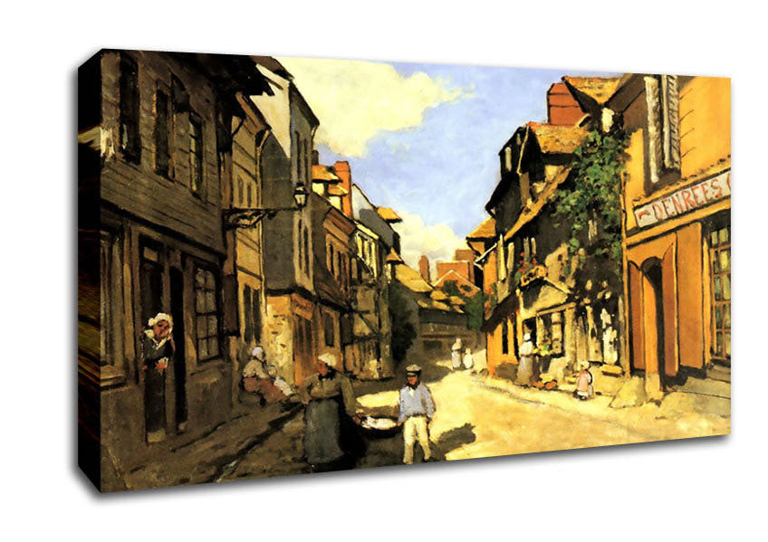 Monet Street Of Bavolle 2 Canvas Wall Art