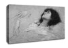 Klimt Study Sheet With The Upper Body Of A Girl And Sketches Canvas Wall Art