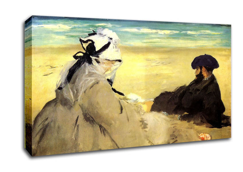 Manet Sur La Plage 1873 Canvas Wall Art