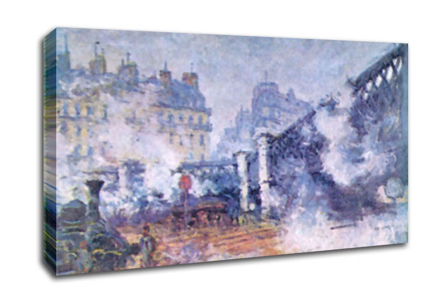 Monet The Europe Bridge Saint Lazare Station In Paris Canvas Wall Art