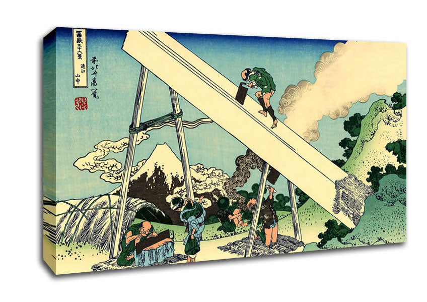 Hokusai The Fuji From The Mountains Of Totomi Canvas Wall Art