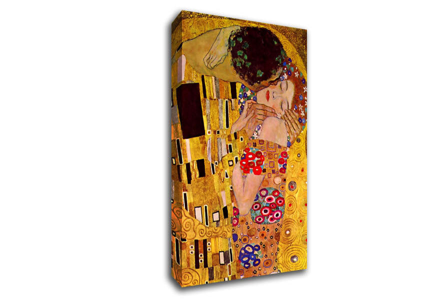Klimt The Kiss Close Canvas Wall Art