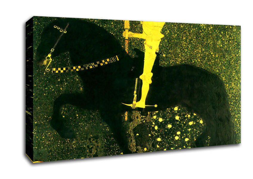 Klimt The Life Of A Struggle The Golden Knights Canvas Wall Art