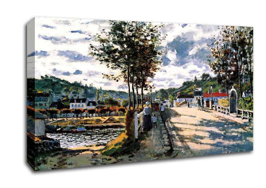 Monet The Seine At Bougival Canvas Wall Art