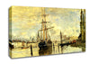 Monet The Seine At Rouen 1872 Canvas Wall Art
