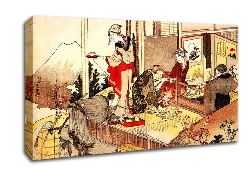 Hokusai The Studio Of Netsuke Canvas Wall Art