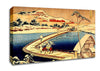 Hokusai The Swimming Bridge Of Sano Canvas Wall Art