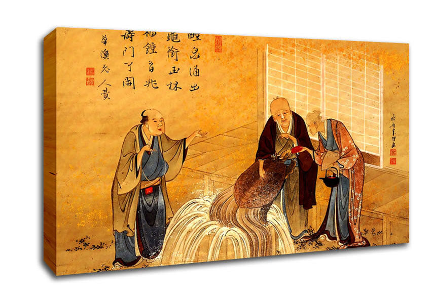 Hokusai The Thousand Years Turtle Canvas Wall Art
